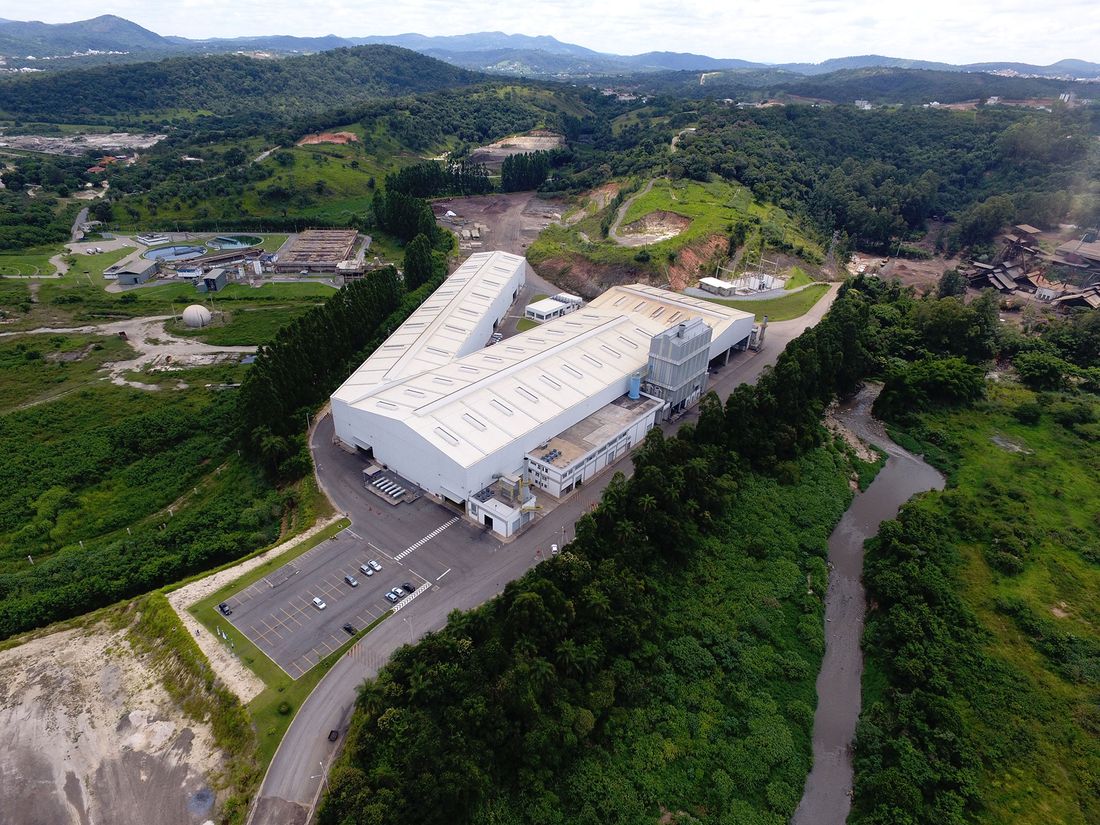 Vista aérea da unidade da Metalsider